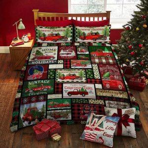 Red Truck Christmas Bedding Set Red Truck Christmas Bedding Set
